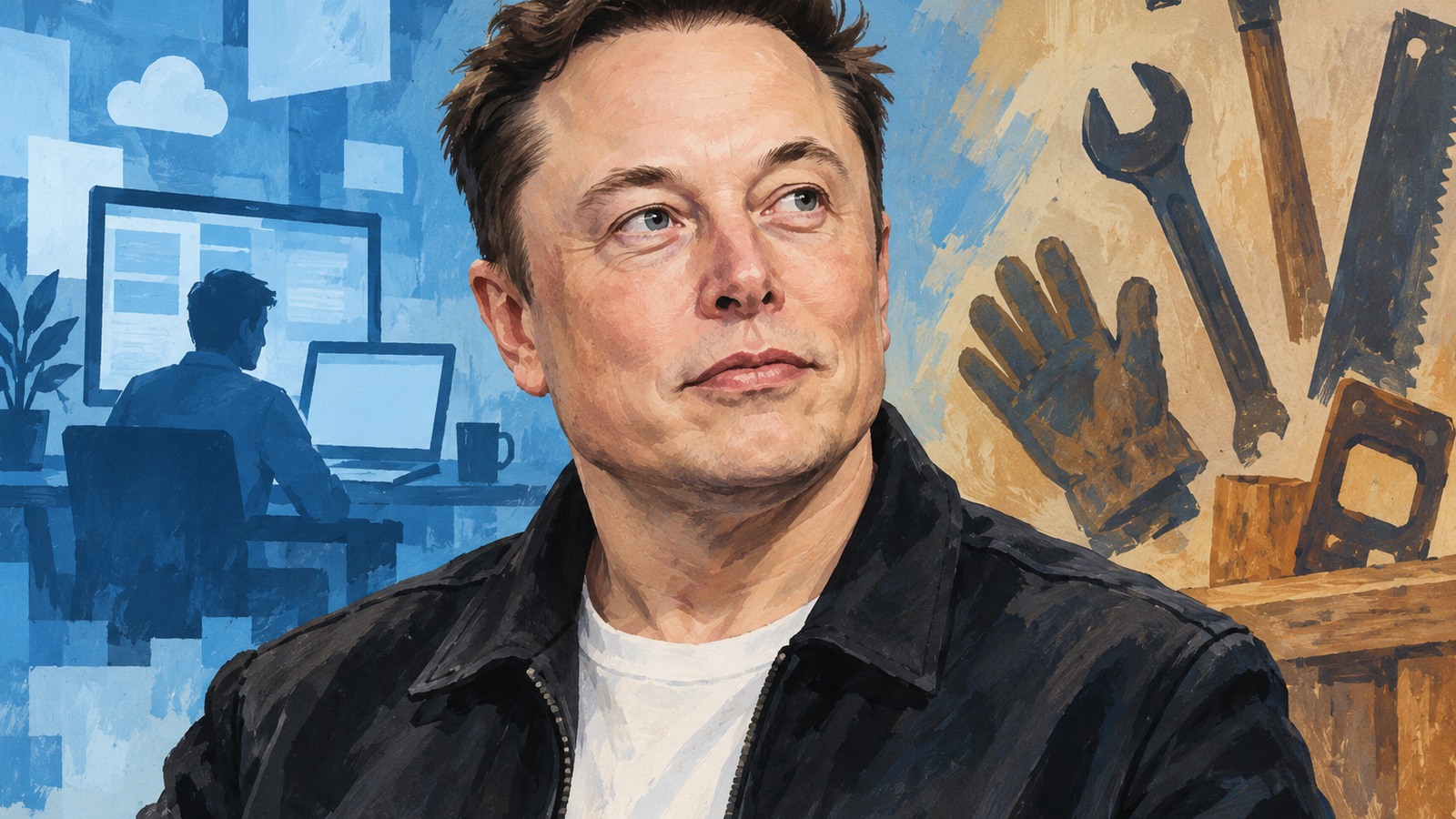 Ilustrație editorială originală despre Musk finanțează alegerile americane cu sute de milioane. Analiza CNBC arată miza pentru Tesla și SpaceX