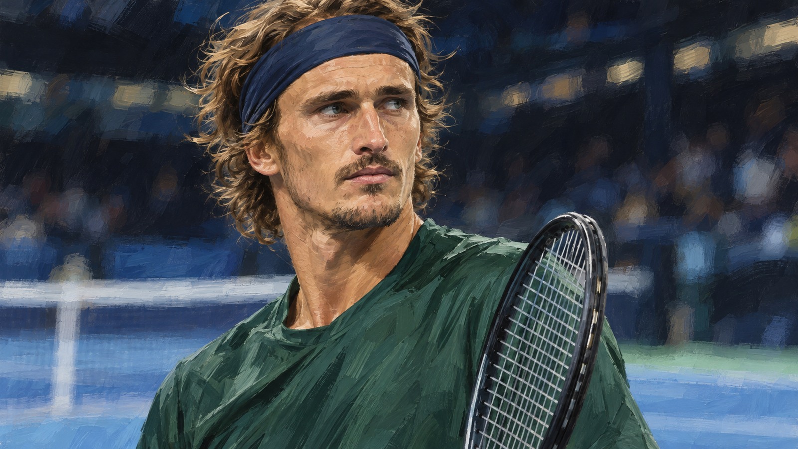 Ilustrație editorială originală despre Zverev se apropie la 700 de puncte de Sinner. Locul 1 ATP rămâne încă de câștigat