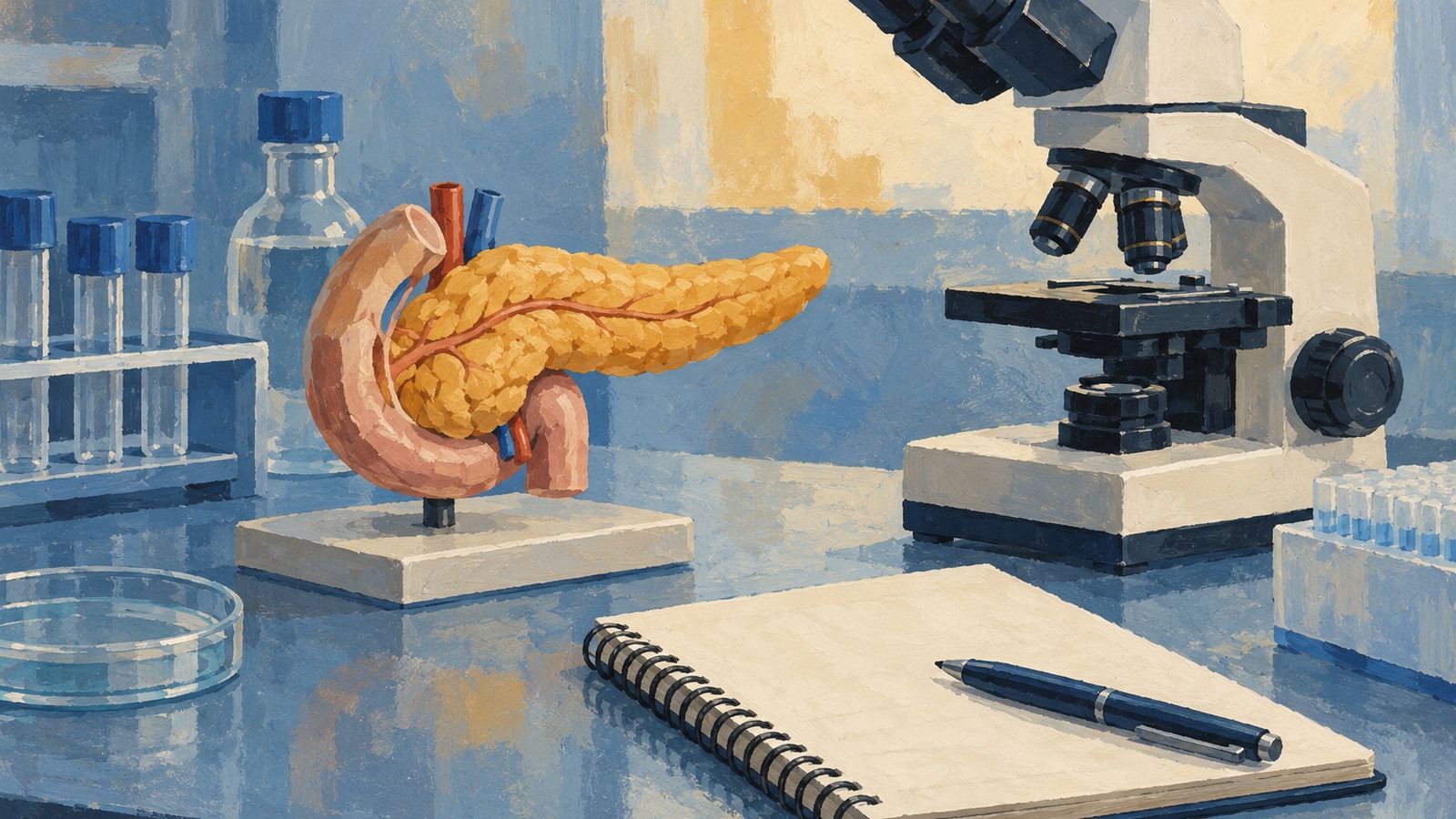 Ilustrație editorială originală despre Un tratament experimental a redus tumori pancreatice la 9 din 22 de pacienți. Studiile continuă