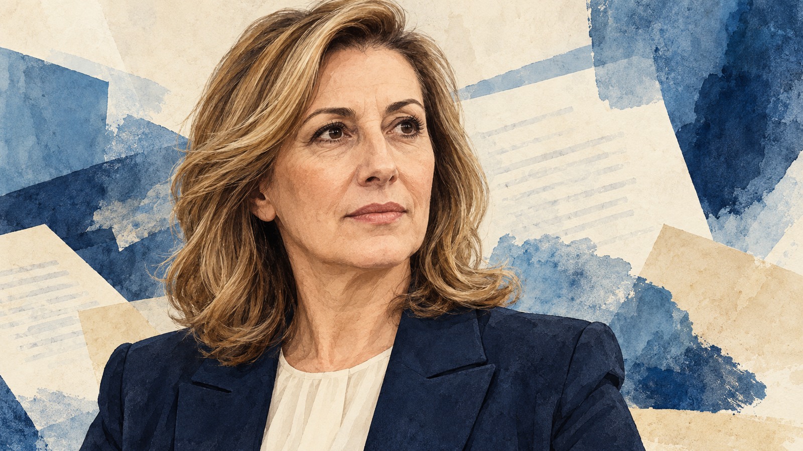 Ilustrație editorială originală despre Cristela Georgescu le mulțumește susținătorilor și promite să-i transmită soțului mesajele lor