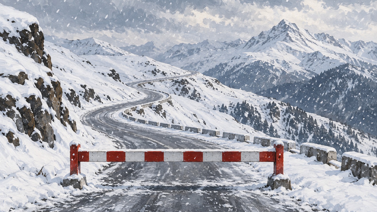 Ilustrație editorială originală despre Transalpina este închisă între Rânca și Obârșia Lotrului. Redeschiderea depinde de vreme