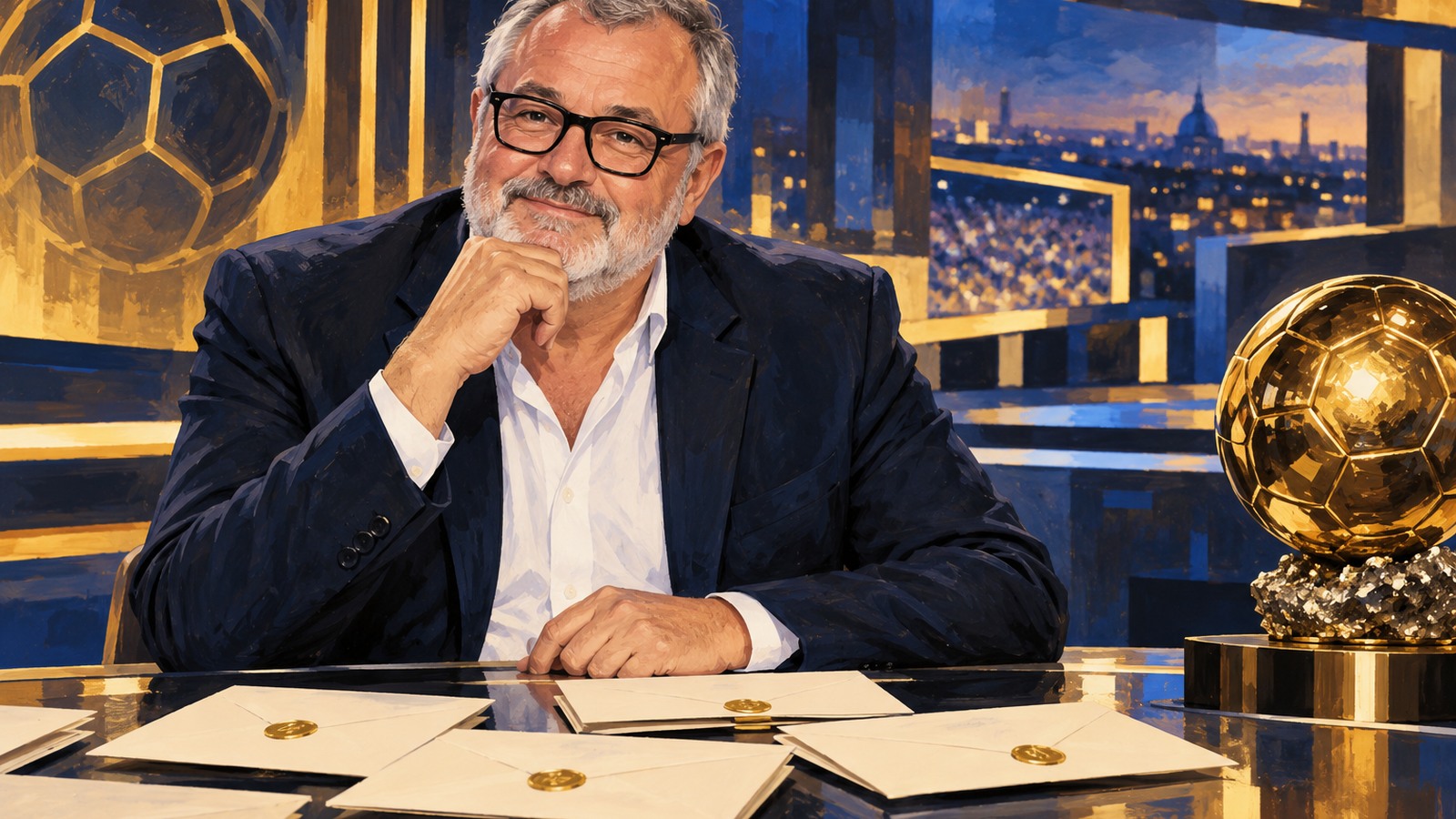 Ilustrație editorială originală despre Clasamente false ca să păstreze secretul: Pascal Ferré povestește culisele Balonului de Aur