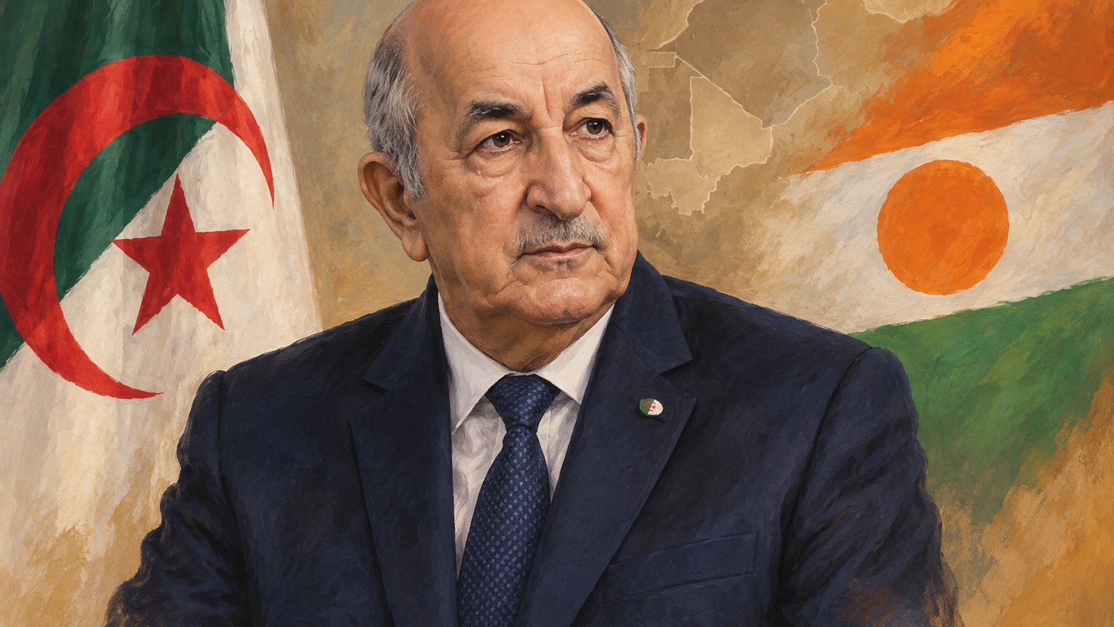 Ilustrație editorială originală despre Algeria aprobă trimiterea unor unități militare în Niger pentru protejarea intereselor energetice