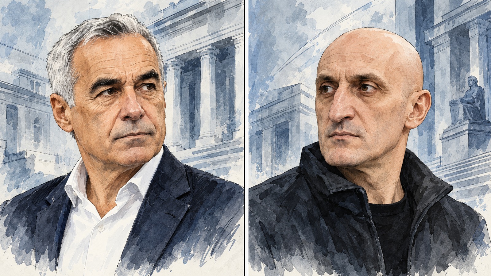 Ilustrație editorială originală despre Dosarul Georgescu–Potra revine la Curtea de Apel București pe 27 octombrie