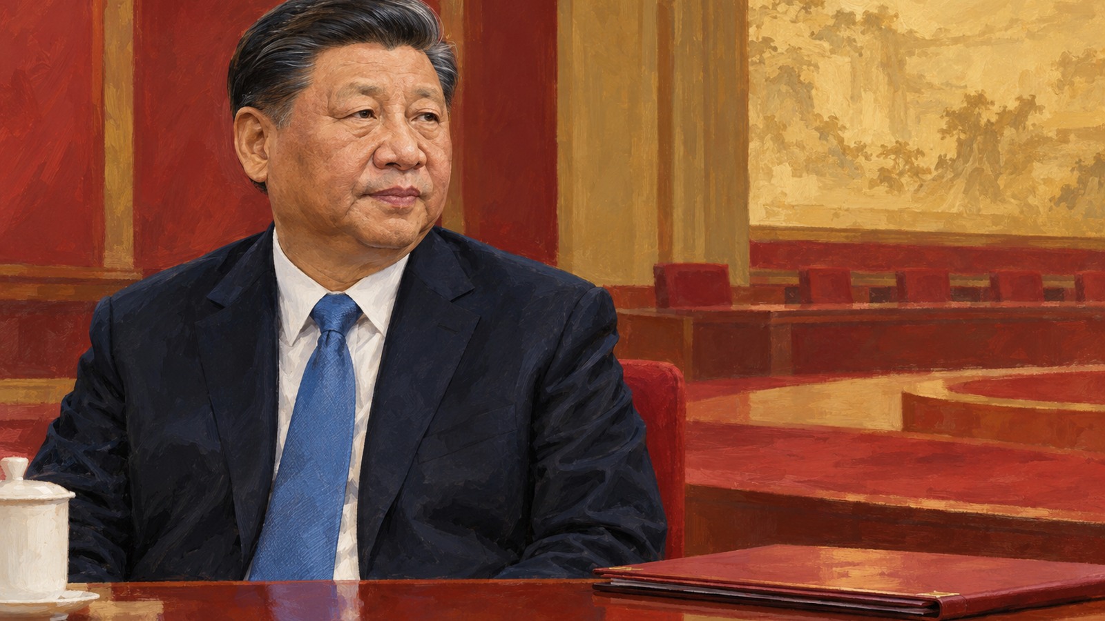 Ilustrație editorială originală despre Xi pune disciplina partidului pe agenda plenarei de la Beijing