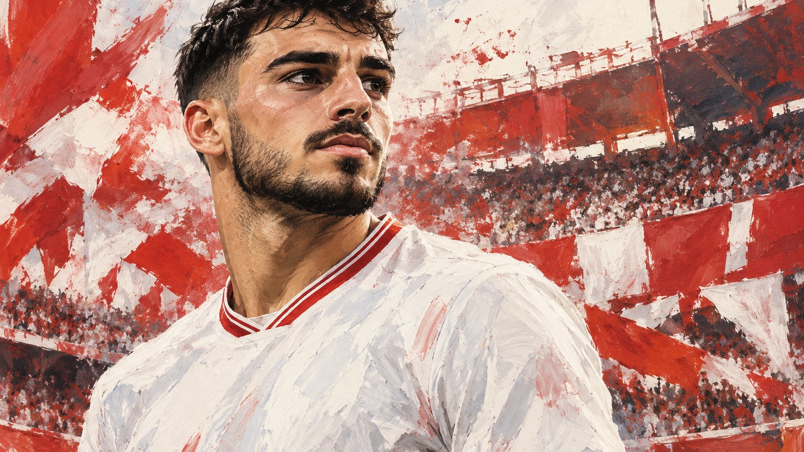 Ilustrație editorială originală despre Sevilla câștigă cu Osasuna și urcă pe locul șase