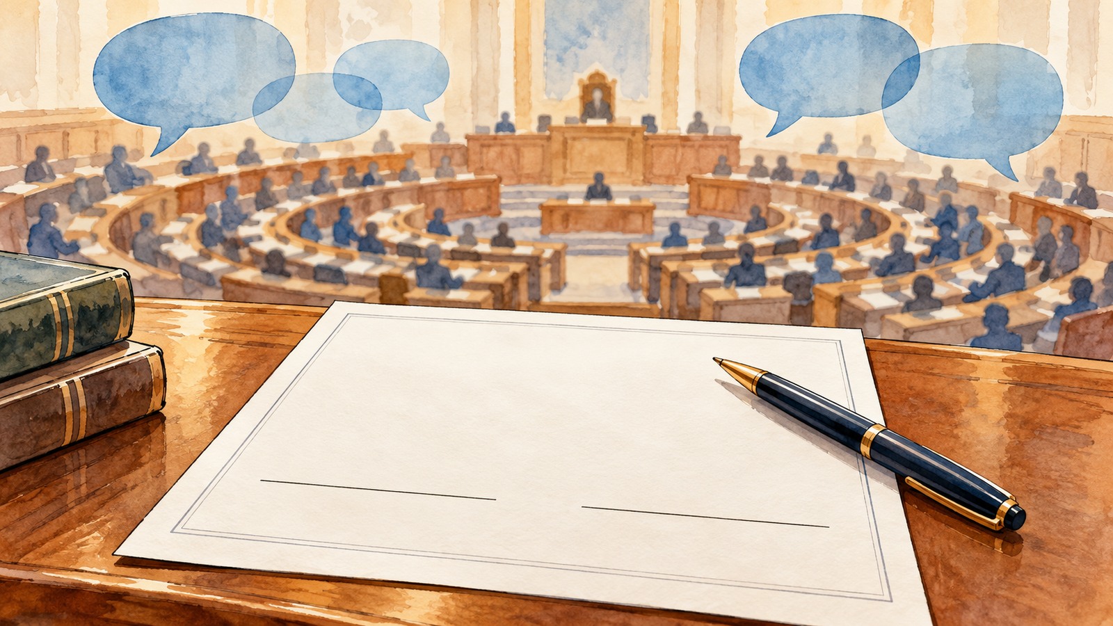 Ilustrație editorială originală despre AUR anunță respingerea în Senat a proiectului privind acordul pentru consilierea psihologică a minorilor
