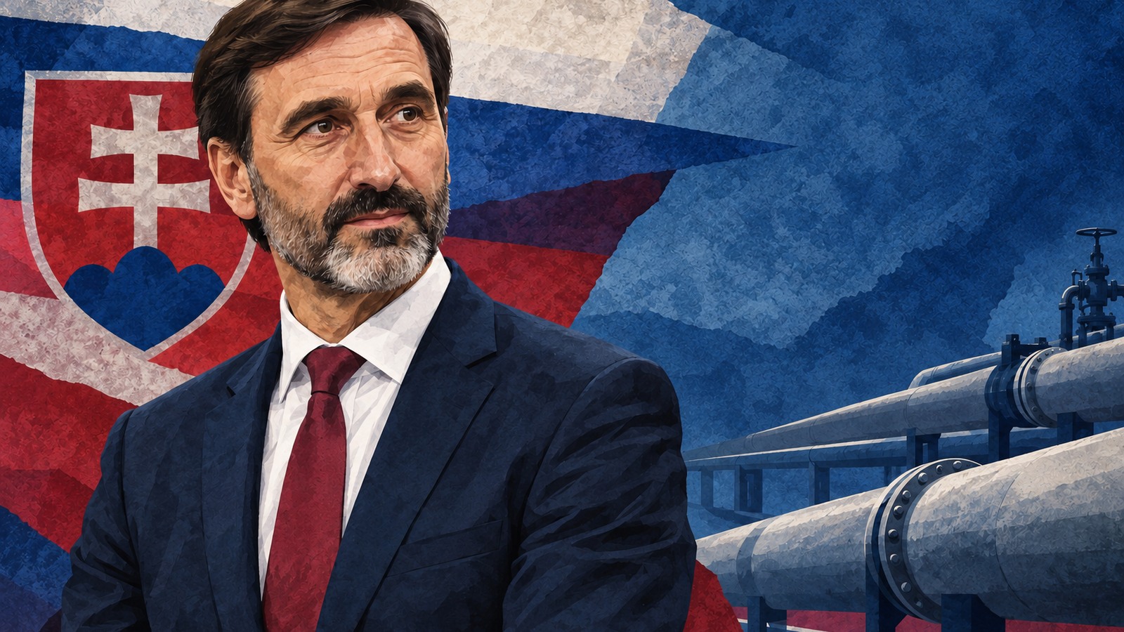 Ilustrație editorială originală despre Slovacia vrea să păstreze cooperarea cu Rusia în afara domeniilor sancționate