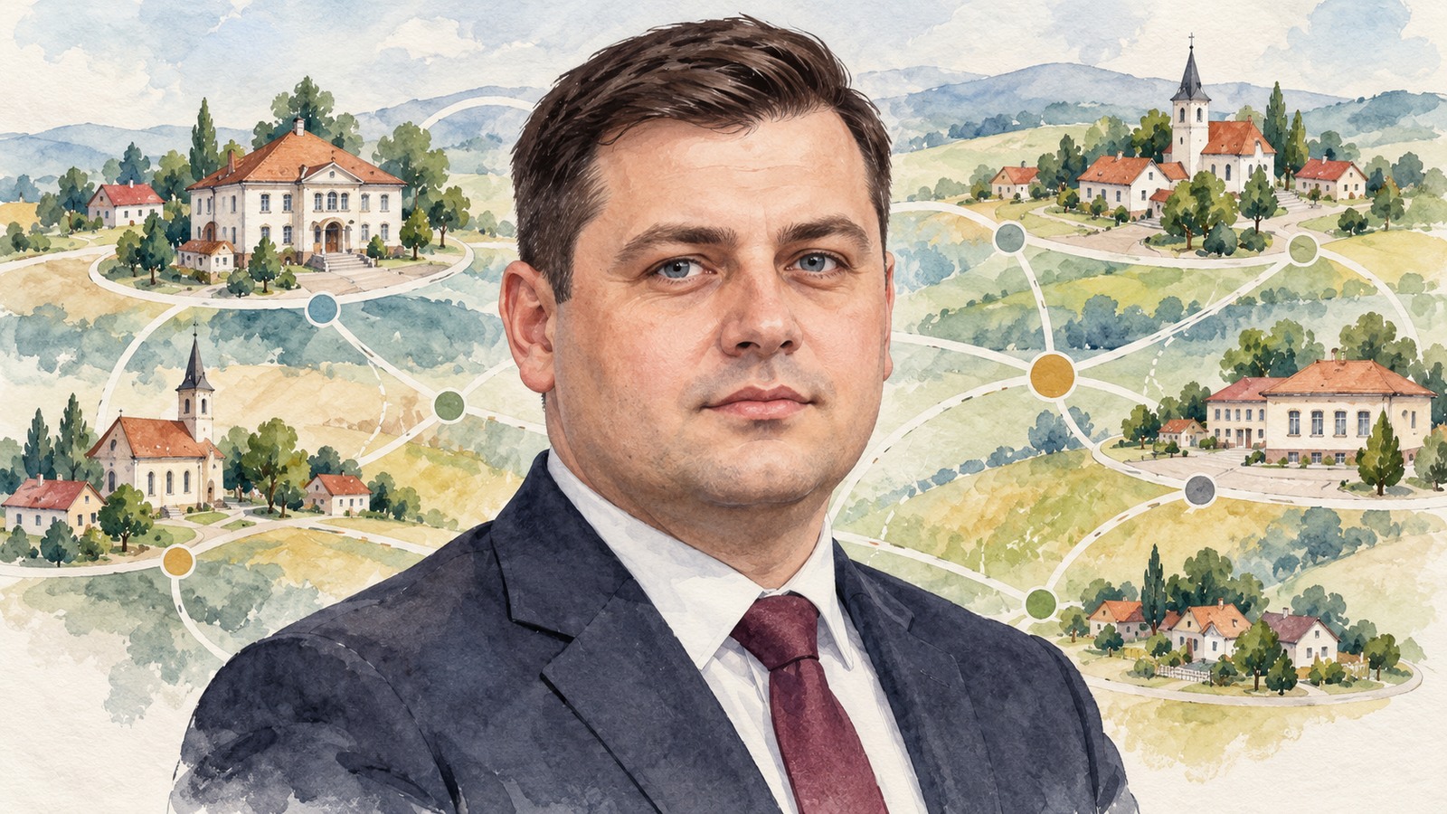 Ilustrație editorială originală despre 429 de comune intră în discuția despre comasare voluntară, nu pe o listă de desființare