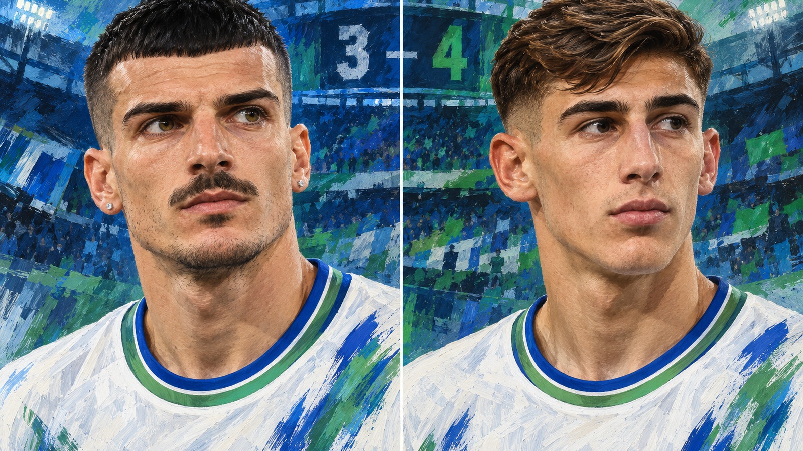 Ilustrație editorială originală despre Rizespor pierde cu 3–4 după 2–0 la pauză; Mihăilă și Doicaru au intrat în repriza a doua