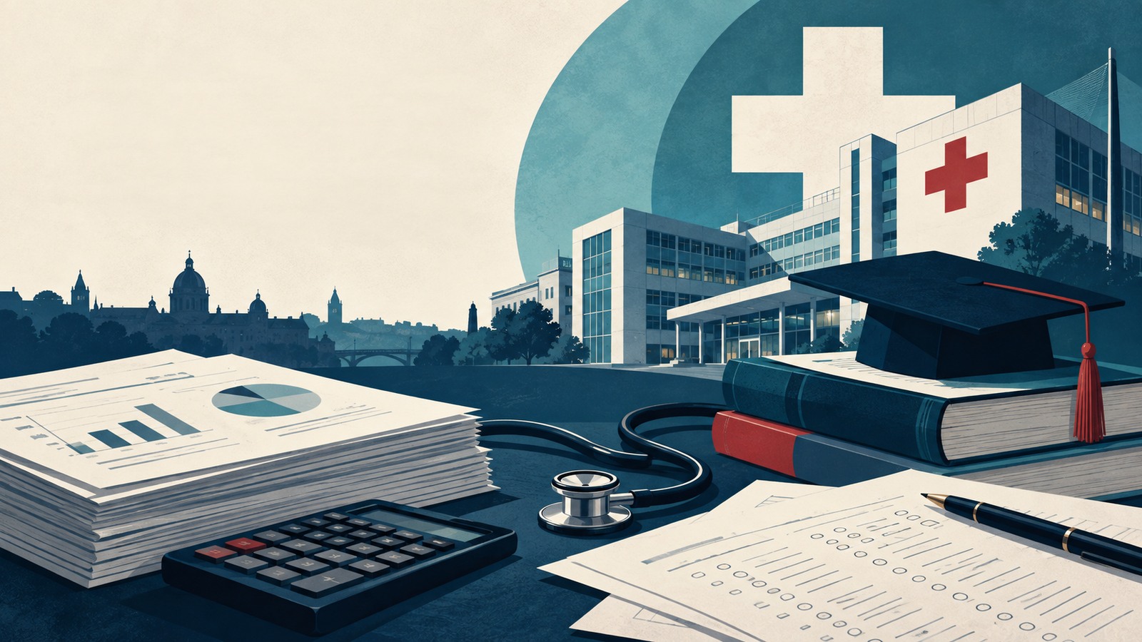 Ilustrație editorială FONTES pentru articolul: Ministerul Sănătății mută fonduri pentru a menține serviciile până la finalul anului