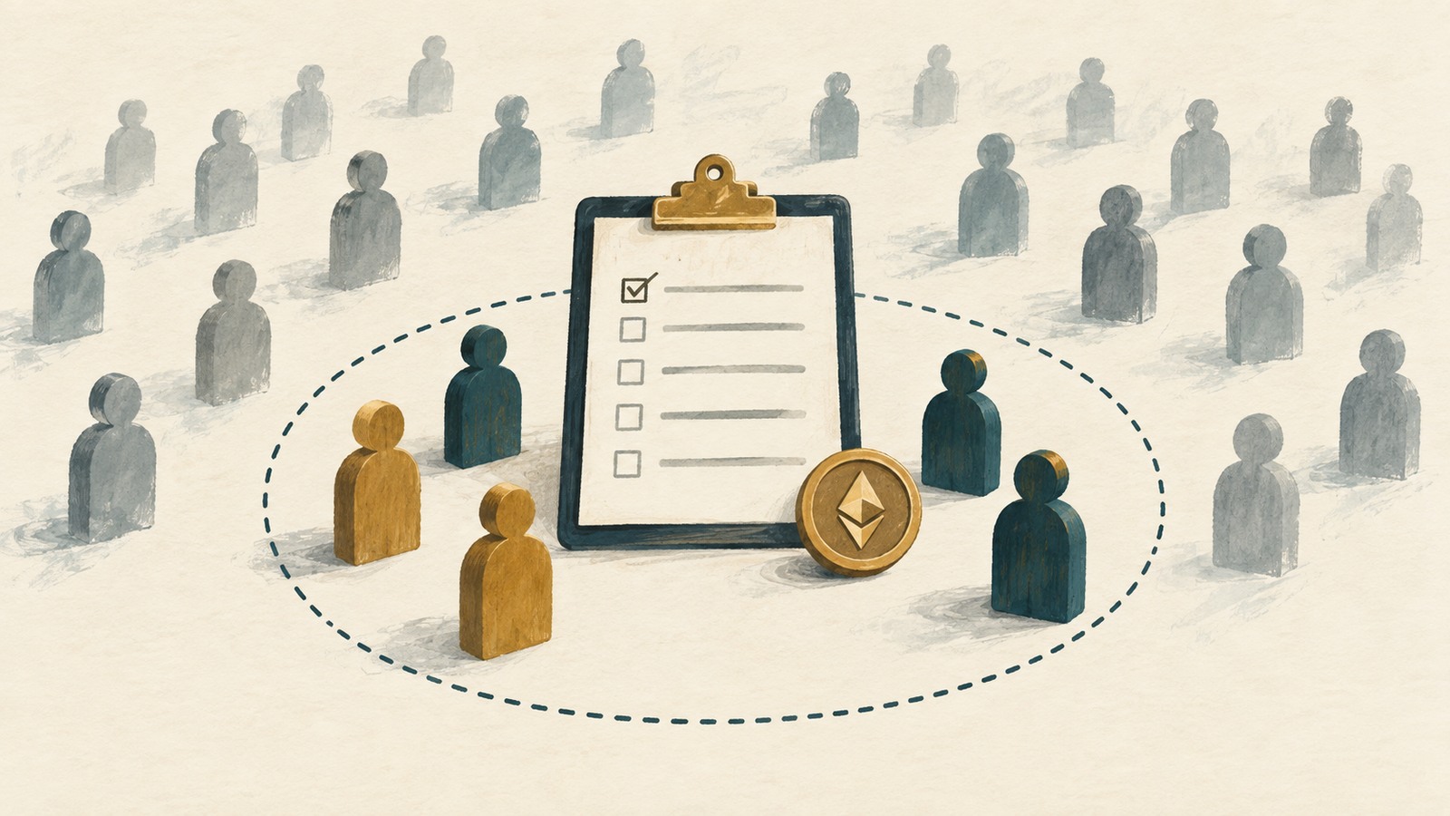 Ilustrație editorială originală despre Sondaj CoinShares: dețineri crypto frecvente într-un eșantion de investitori avuți