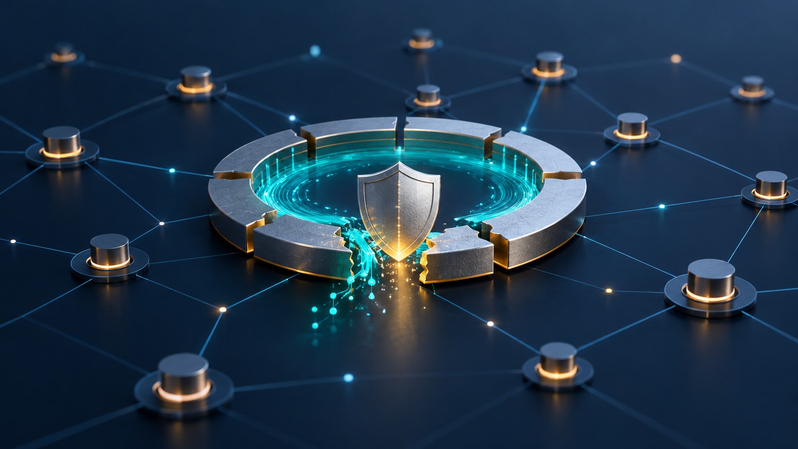 Ilustrație editorială originală despre XRPL explică intervenția de urgență asupra unei erori care putea crea XRP