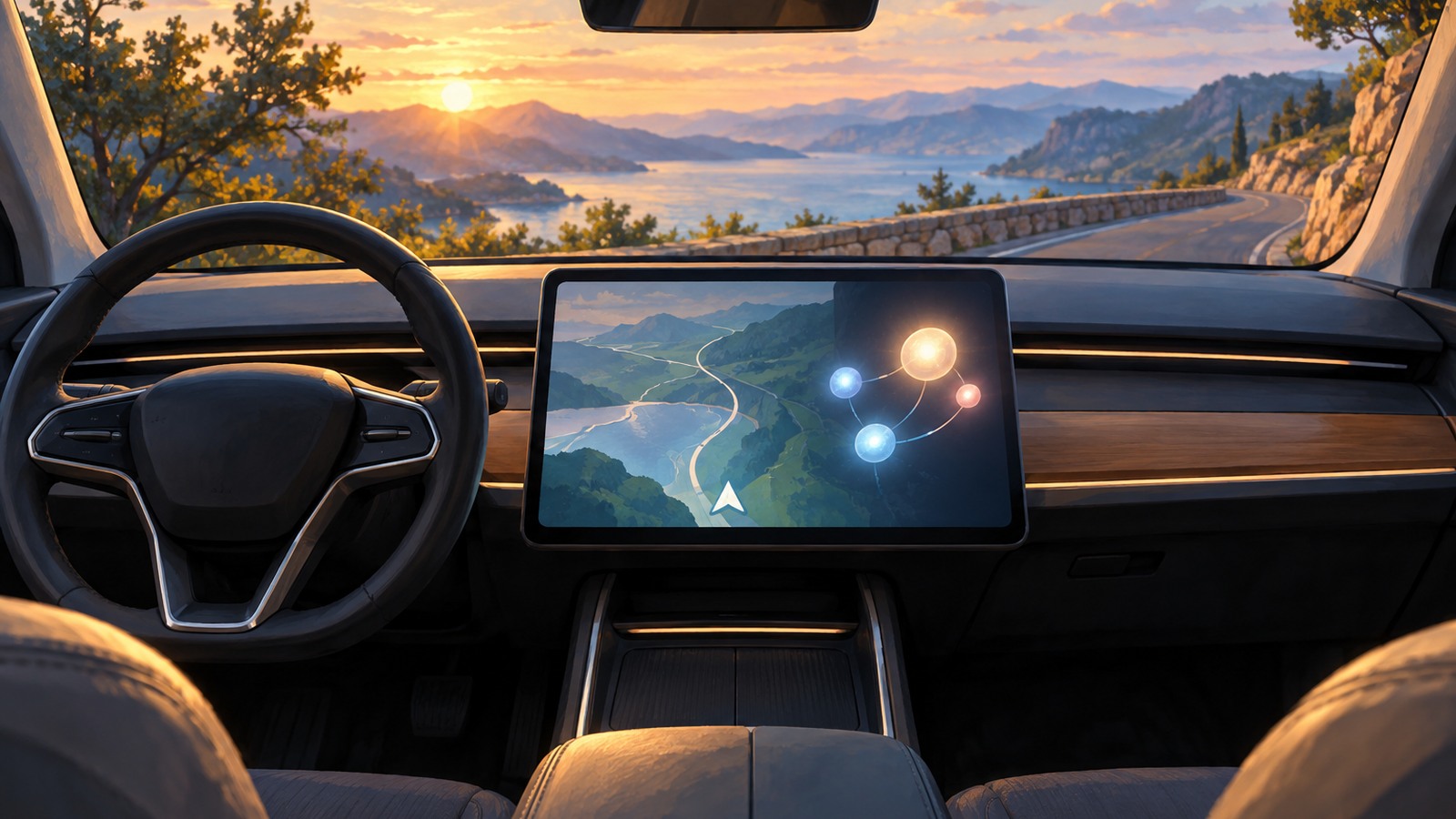 Ilustrație editorială originală despre The Verge anunță Gemini pe CarPlay; pagina Google de ajutor încă indică o limitare