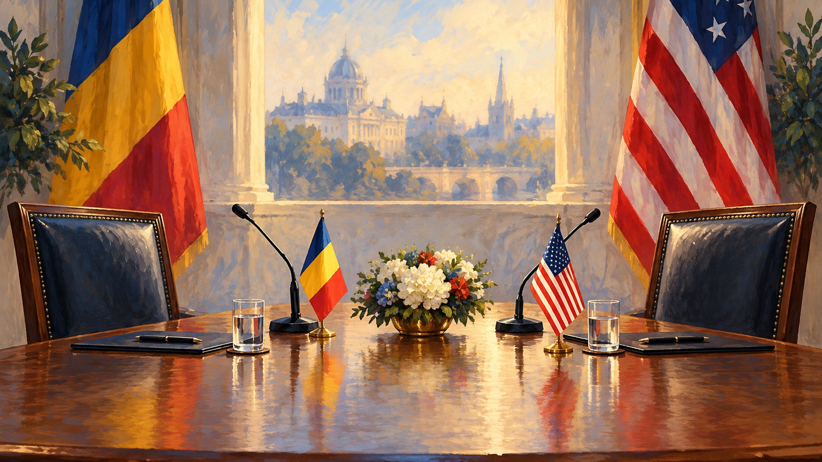 Ilustrație editorială originală despre G4Media: premierul are programată joi o întâlnire cu ambasadorul american