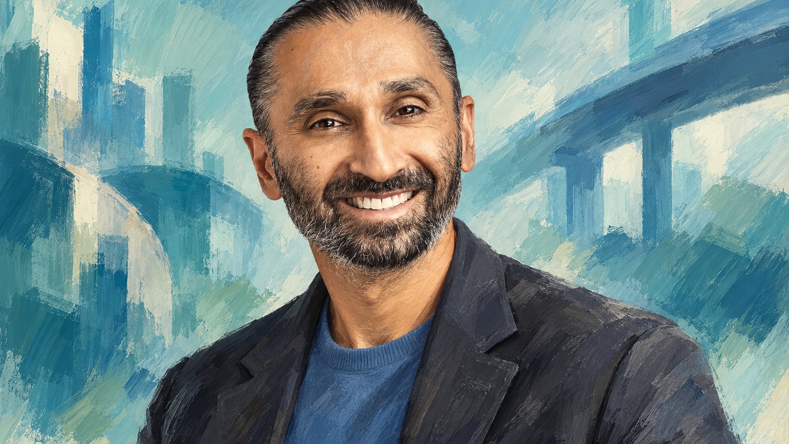 Ilustrație editorială originală despre Jas Khaira apără finanțarea infrastructurii AI, fără să nege riscurile comerciale