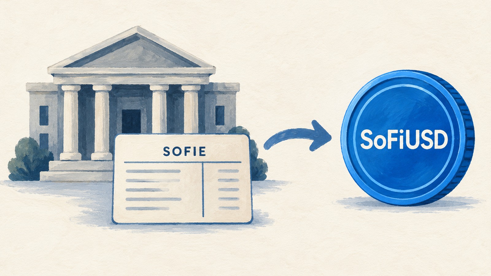 Ilustrație editorială originală despre Cointelegraph: SoFi lansează SOFIE, distinct de stablecoinul SoFiUSD