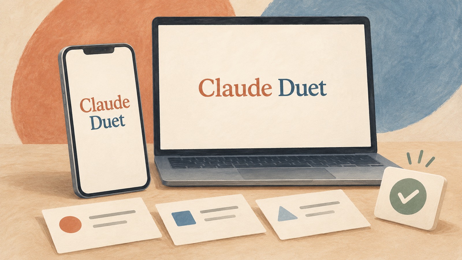 Ilustrație editorială originală despre Claude Duet intră în research preview: acces inițial prin listă de așteptare pentru Pro și Max în SUA