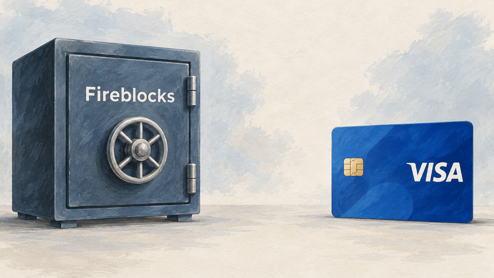 Ilustrație editorială originală despre Fireblocks neagă negocierile pentru o preluare de către Visa, potrivit CoinDesk și Cointelegraph