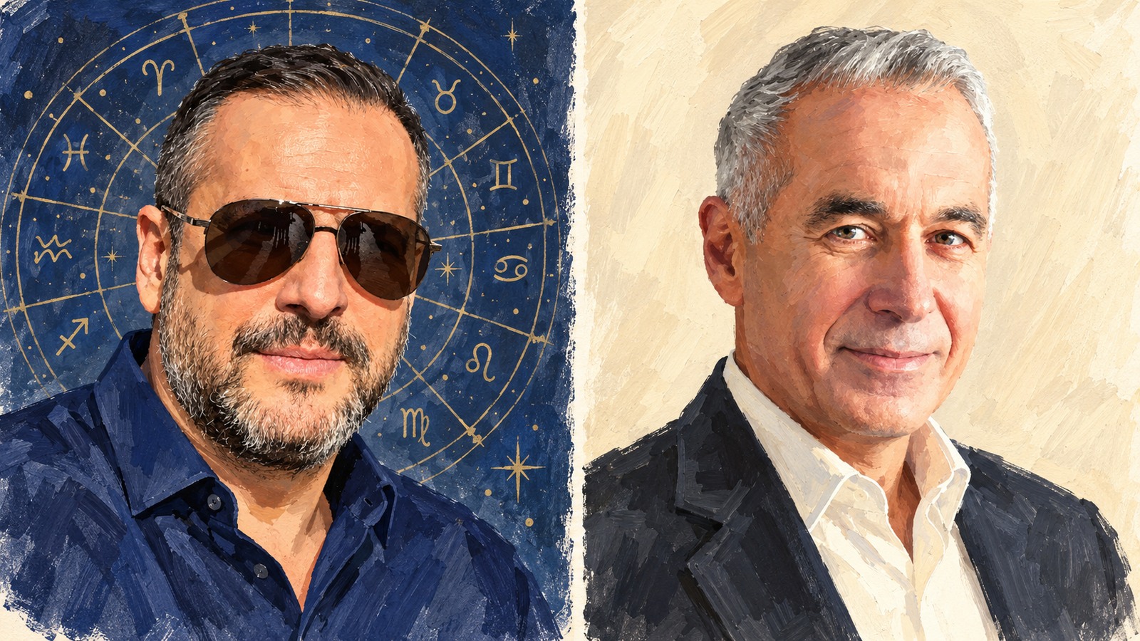 Ilustrație editorială originală despre Mădălin Ionescu își revendică predicția despre Georgescu. Astrele nu dau verdicte