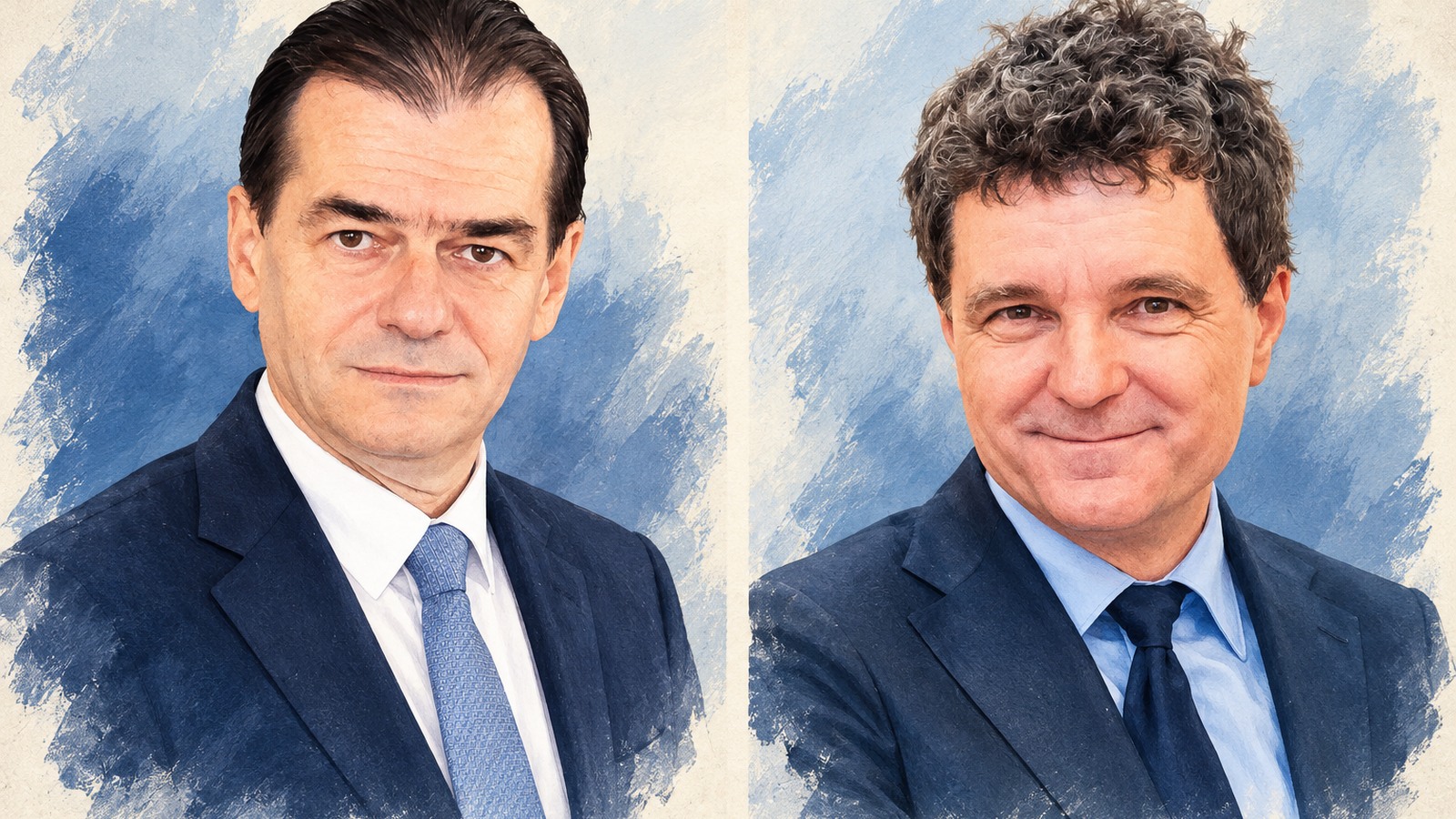 Ilustrație editorială originală despre Orban revine cu acuzații despre servicii și planul pentru 2030; SRI le respinge ca nefondate