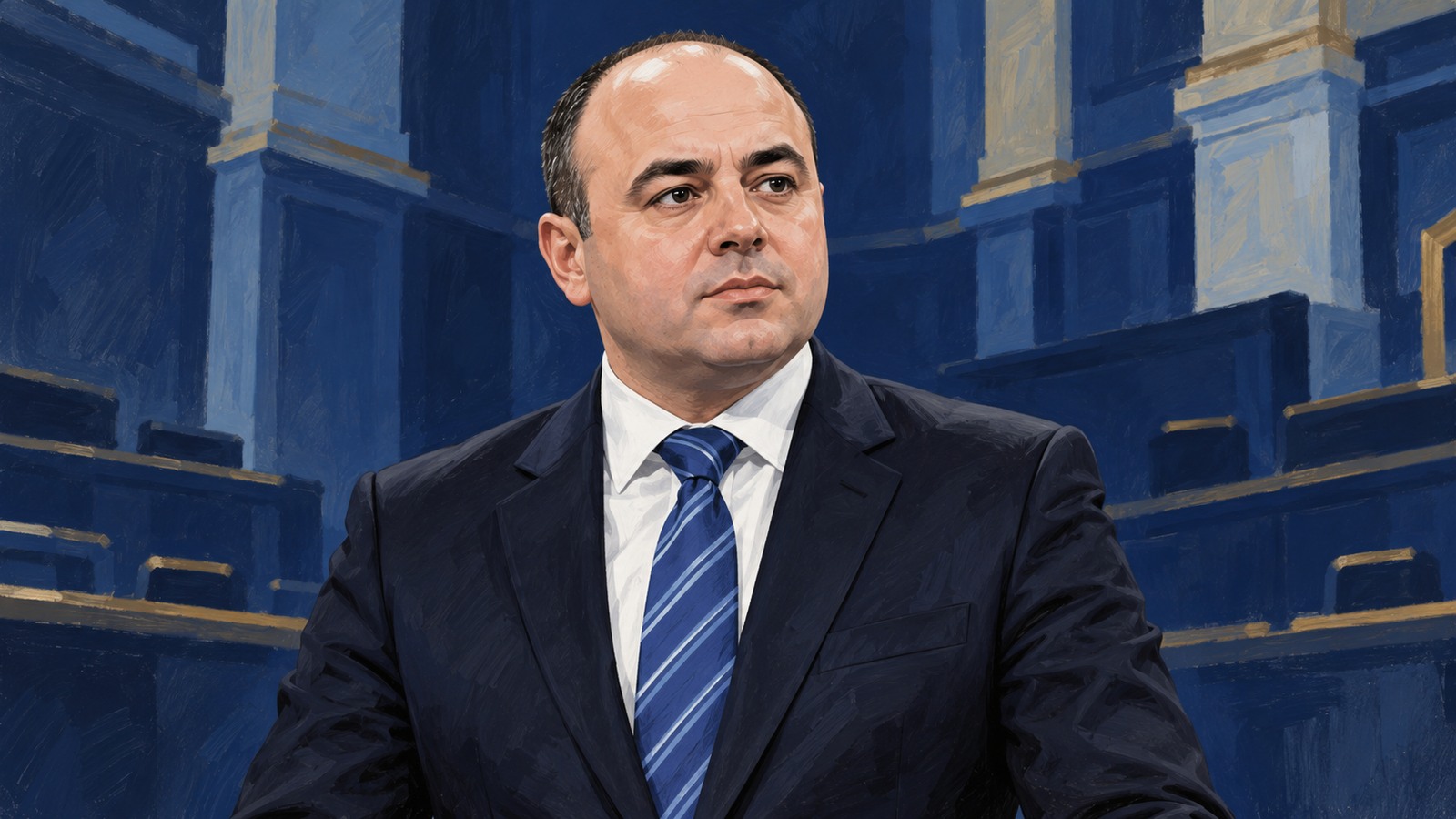 Ilustrație editorială originală despre Muraru îi face PSD prognoza: Bolojan, adversarul care i-ar tăia din mandate