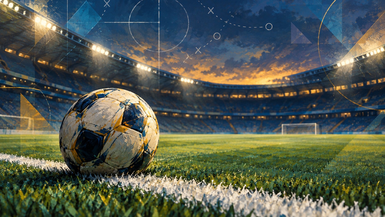 Ilustrație editorială originală despre Rapid a condus la pauză, FCSB a răspuns cu patru goluri: derby de 4–1 pe Arena Națională