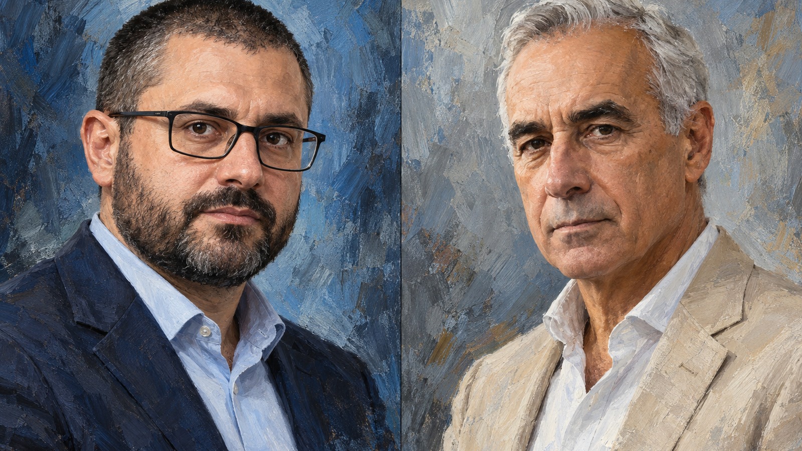 Ilustrație editorială originală despre Manole îl vede pe Georgescu drept un pericol pentru România și avertizează asupra extremismului de dreapta
