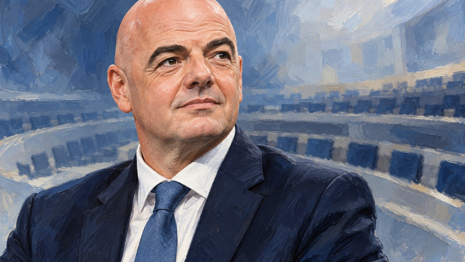Ilustrație editorială originală despre Infantino invocă majoritatea, dar federația franceză și-a retras sprijinul pentru noul mandat