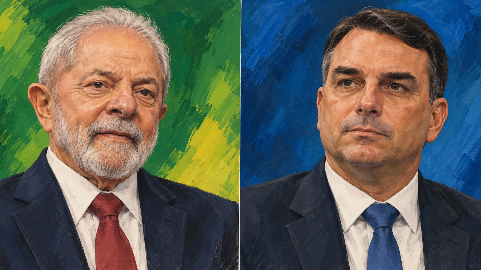 Ilustrație editorială originală despre Lula câștigă al patrulea mandat. Bolsonaro contestă votul, Brazilia rămâne împărțită