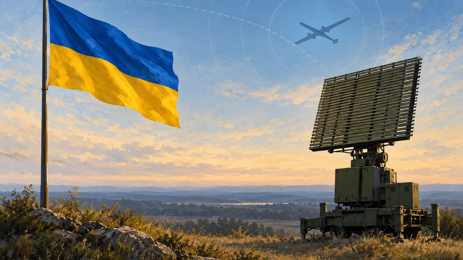 Ilustrație editorială originală despre Ucraina raportează 101 drone doborâte sau neutralizate în atacul din noaptea spre 24 octombrie