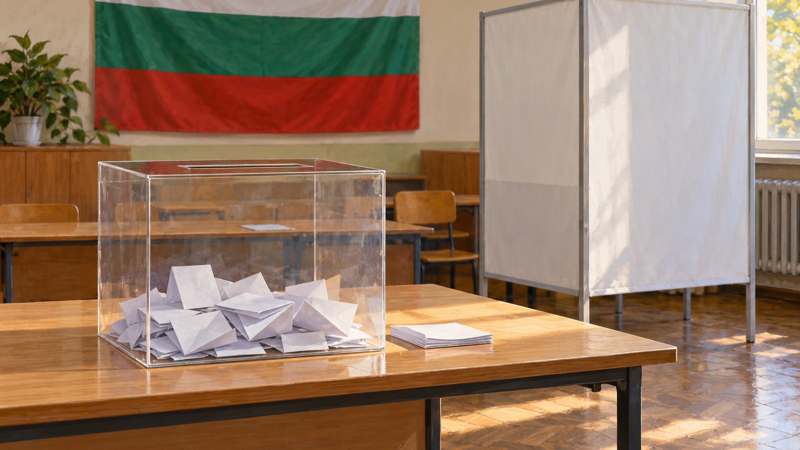 Ilustrație editorială originală despre Șeful unei secții de votare din Bulgaria, înlocuit după o sesizare privind consumul de alcool