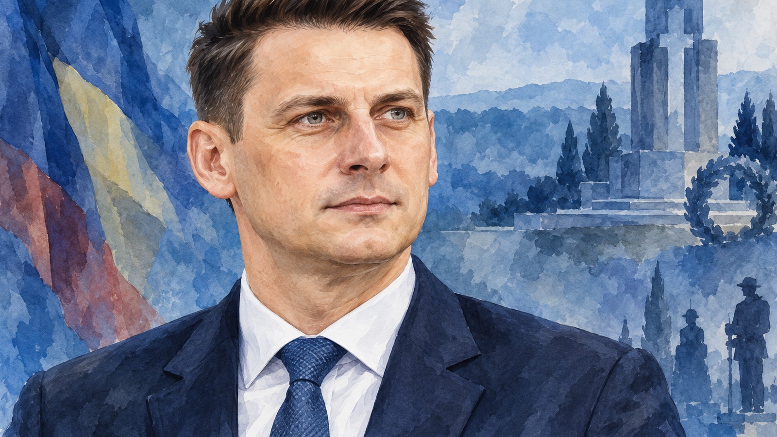 Ilustrație editorială originală despre Abrudean, la Carei: pacea se apără prin pregătire, dotări și cooperare cu aliații