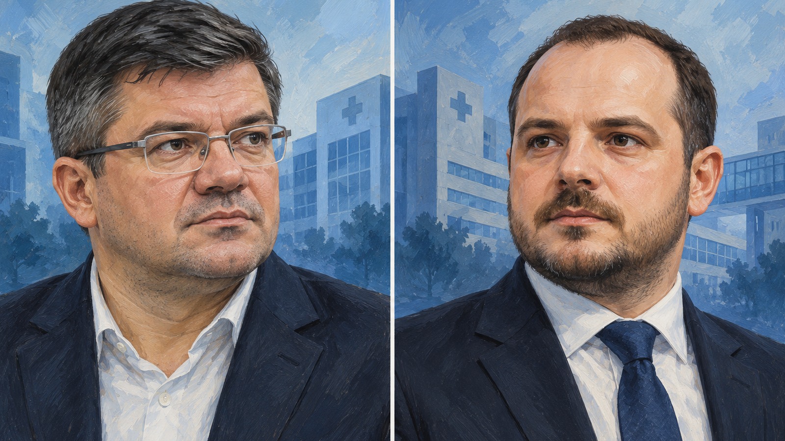 Ilustrație editorială originală despre Control anunțat la Spitalul de Copii din Iași: Alexe invocă politica, Rogobete cere verificarea măsurilor