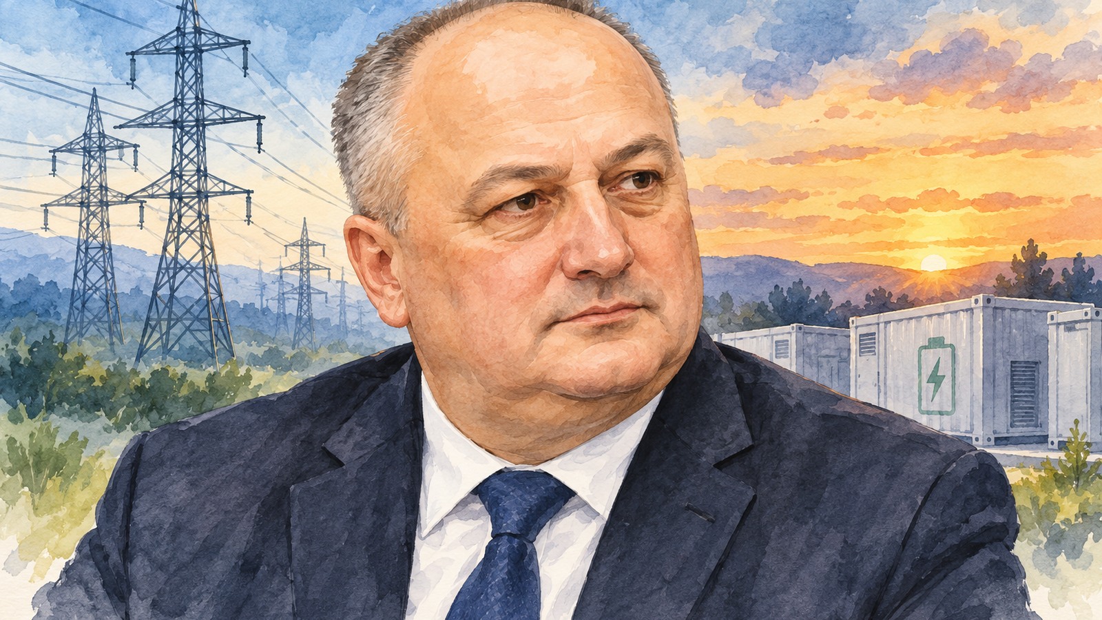 Ilustrație editorială originală despre Chisăliță pune iarna și consumatorii vulnerabili în capul listei la Energie