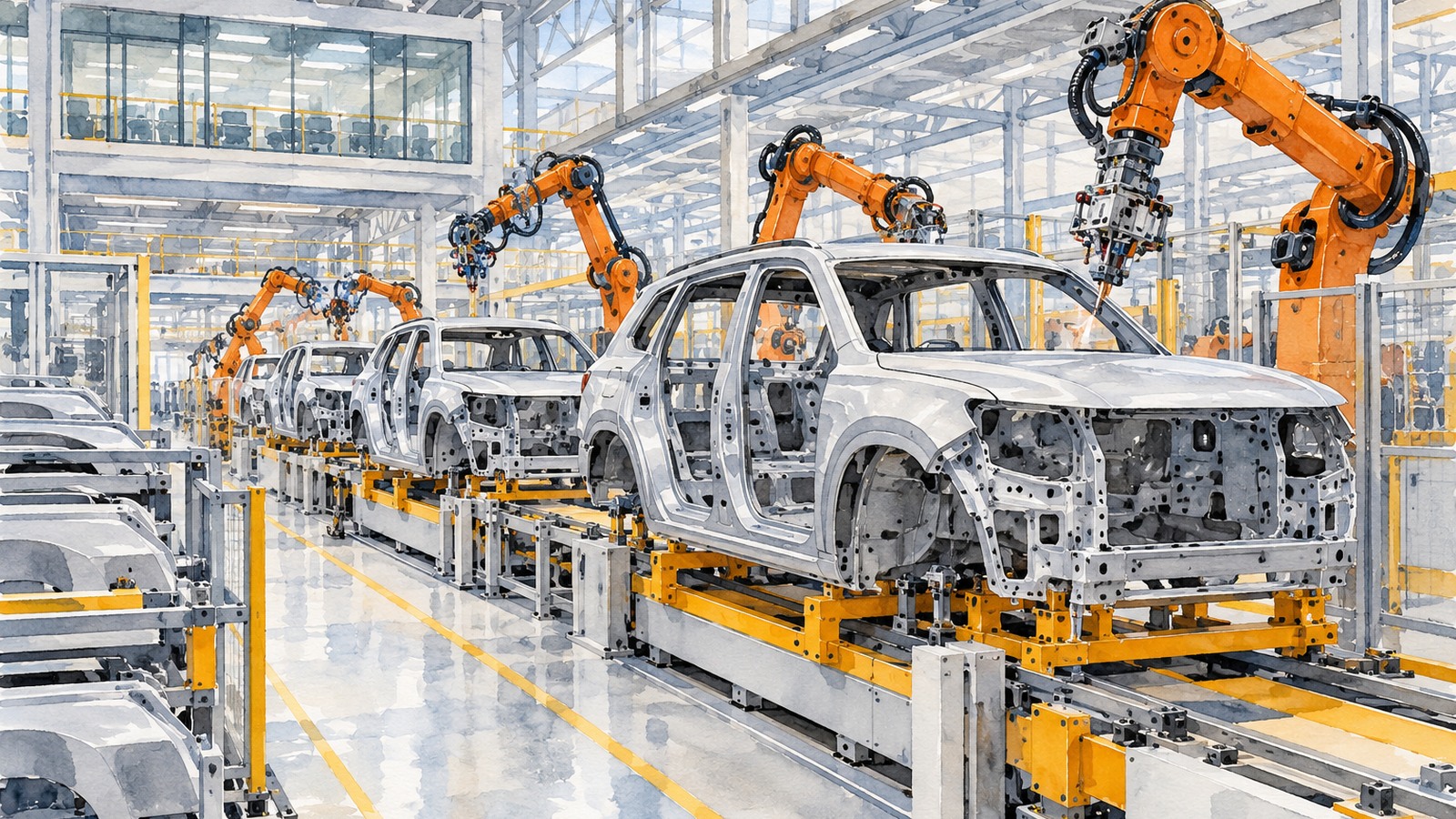 Ilustrație editorială originală despre Audi anunță o fabrică de 4 miliarde de dolari în Georgia. Primele SUV-uri, la începutul anilor 2030