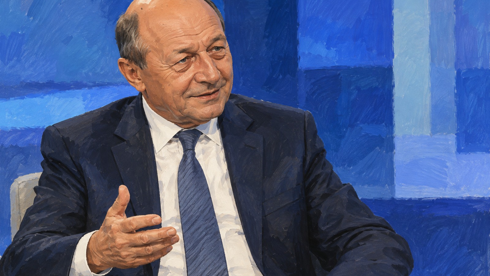 Ilustrație editorială originală despre Băsescu critică taxele mărite de Bolojan și cere tăieri de cheltuieli. Verdictul economic îi aparține